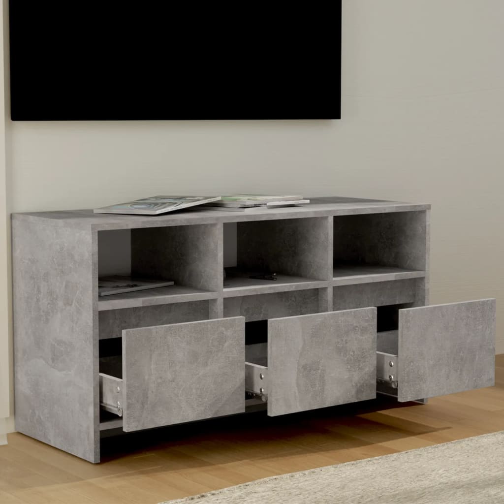 Móvel de TV 102x37,5x52,5 cm derivados de madeira cinza cimento