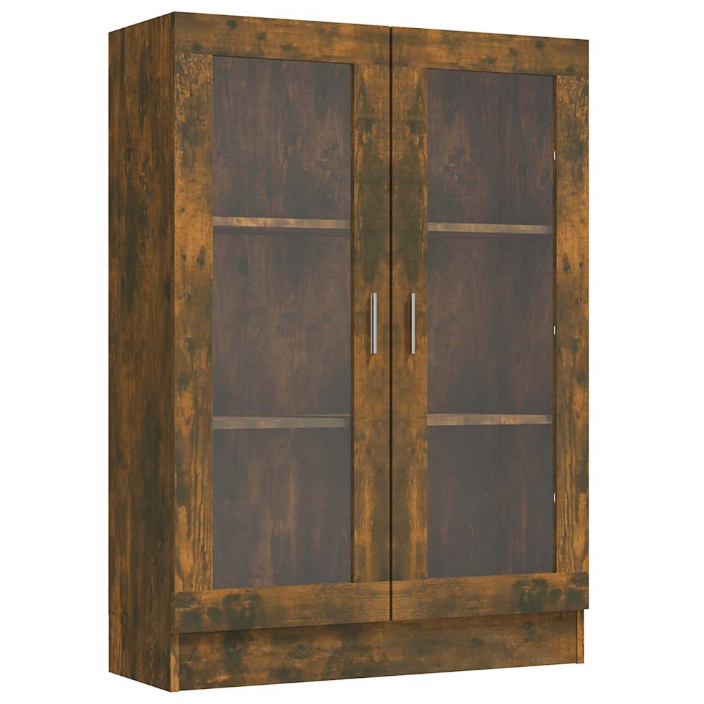 Vitrine 82,5x30,5x115 cm derivados de madeira carvalho fumado