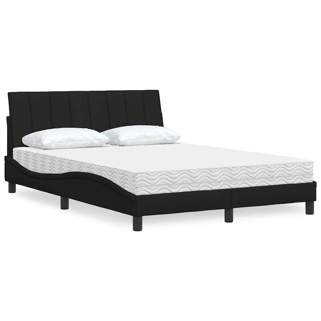 Cama com colchão hanko 120x200 cm tecido preto
