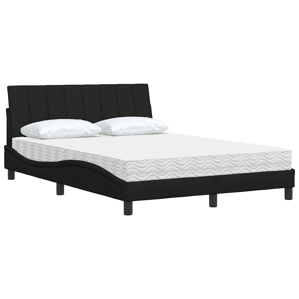 Cama com colchão hanko 120x200 cm tecido preto