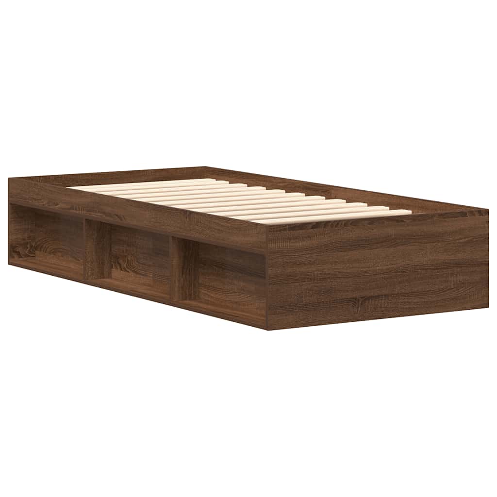 Estrutura de cama 90x190 cm carvalho castanho