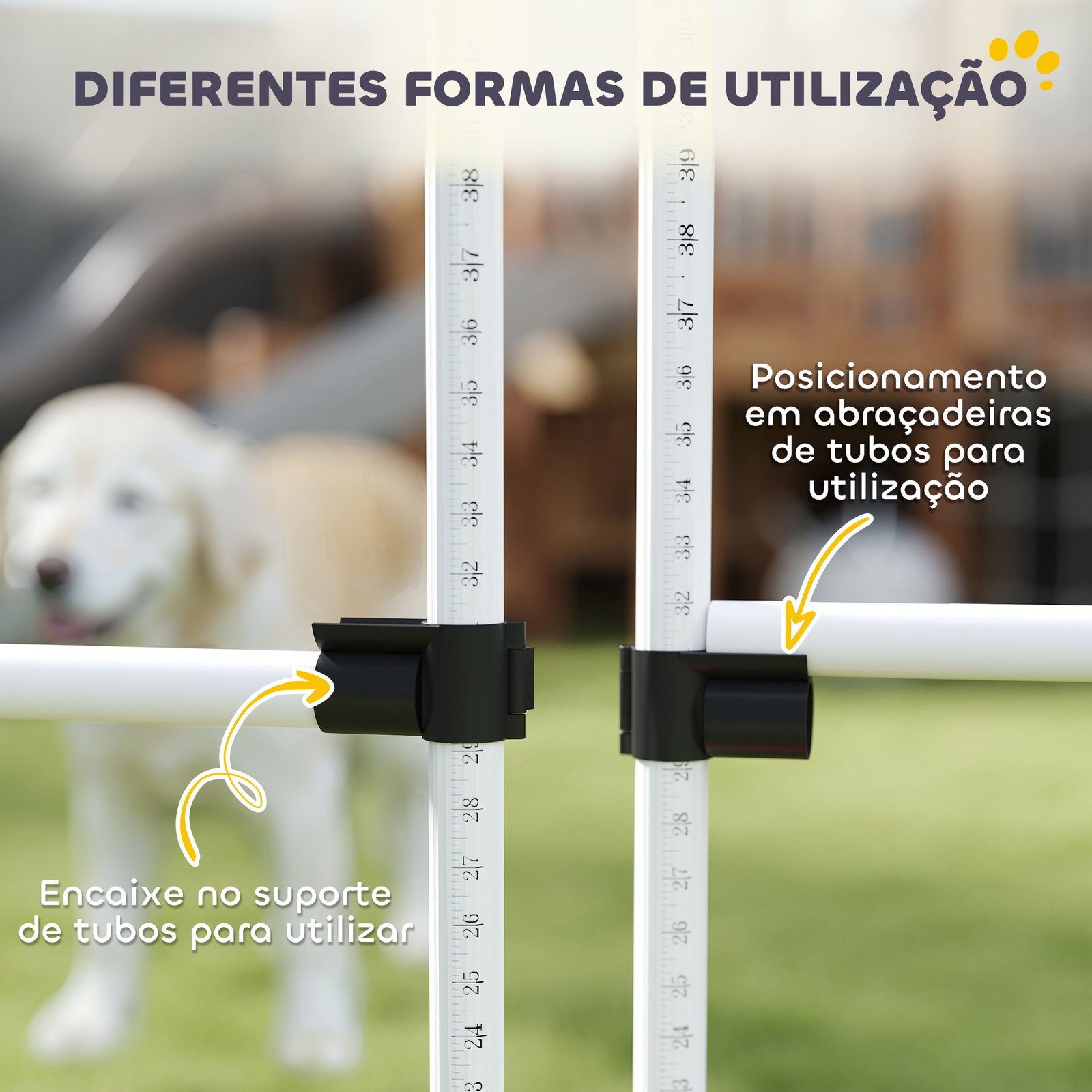 Conjunto de Treinamento de Agilidade para Cães 4 Peças Obstáculos de Salto com Altura Ajustável 99x65x94 cm Azul
