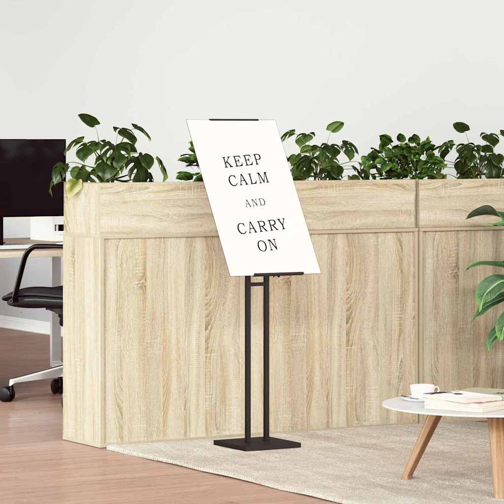 Displays de feira preto 26,5 x 26,5 x 150 cm aço