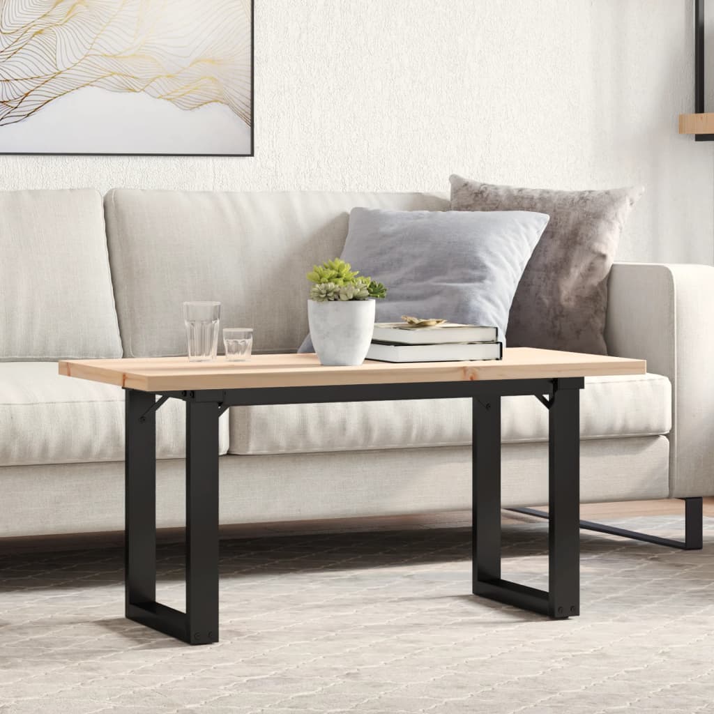 Mesa de centro estrutura em o 100x50x45,5cm pinho/aço
