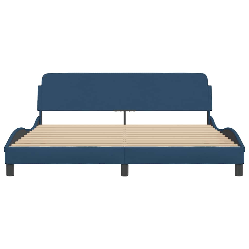 Estrutura de cama com cabeceira dover 180x200 cm tecido azul