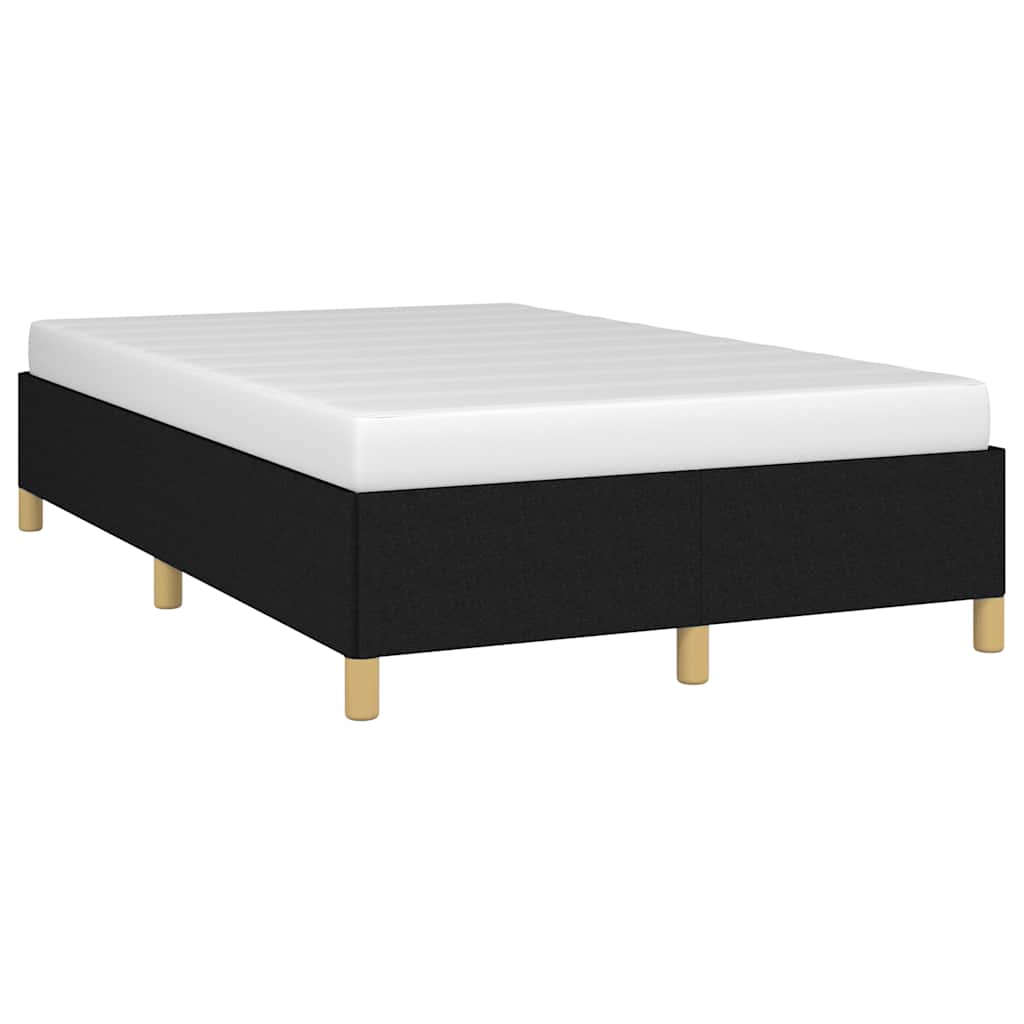 Estrutura de cama sem colchão preto 120x190 cm tecido