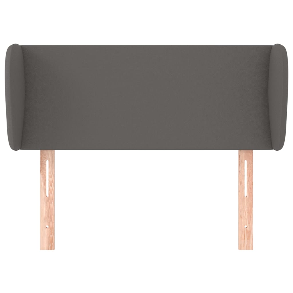 Cabeceira de cama c/ abas couro artificial 93x23x78/88 cm cinza