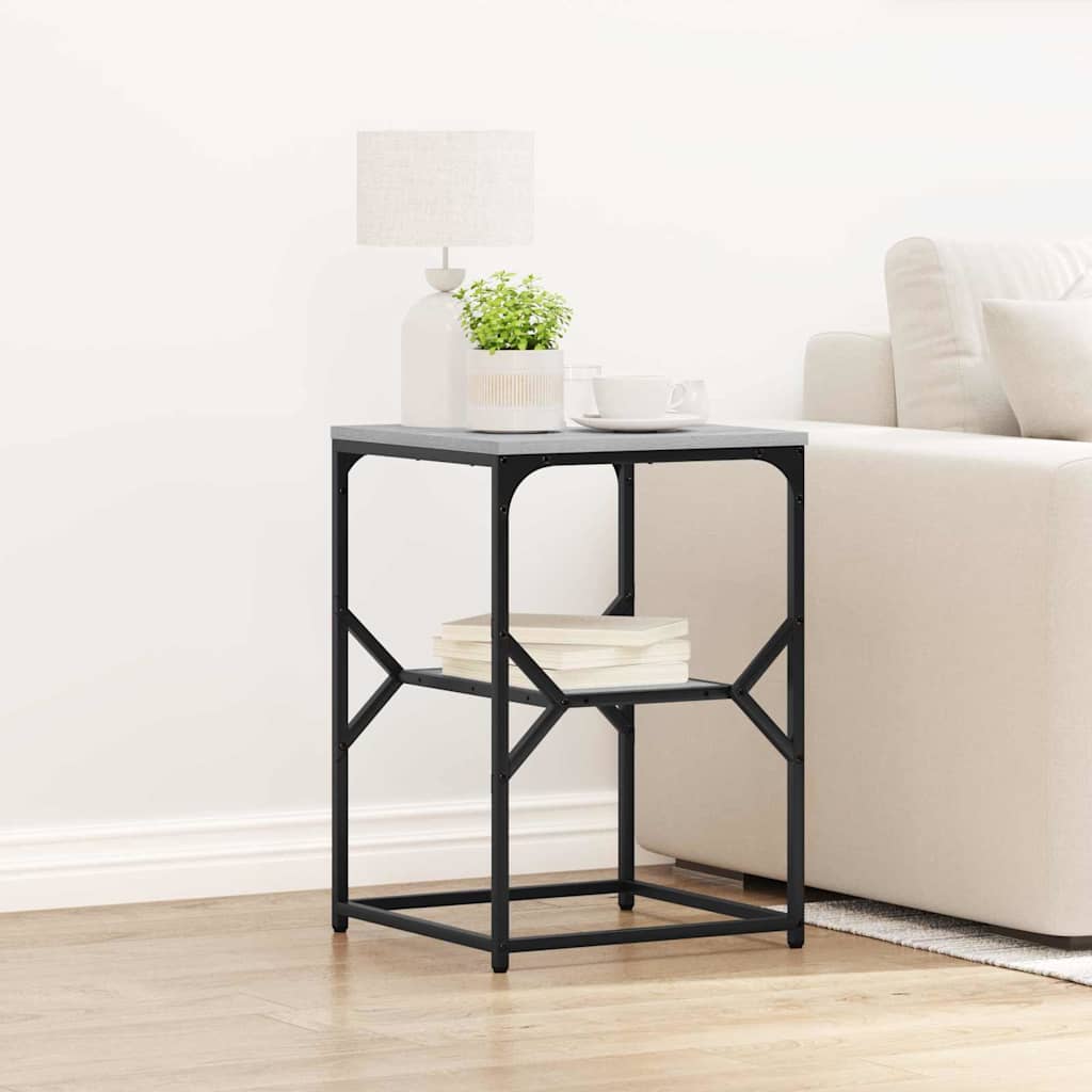 Mesa lateral cinza sonoma 41 x 40 x 60 cm