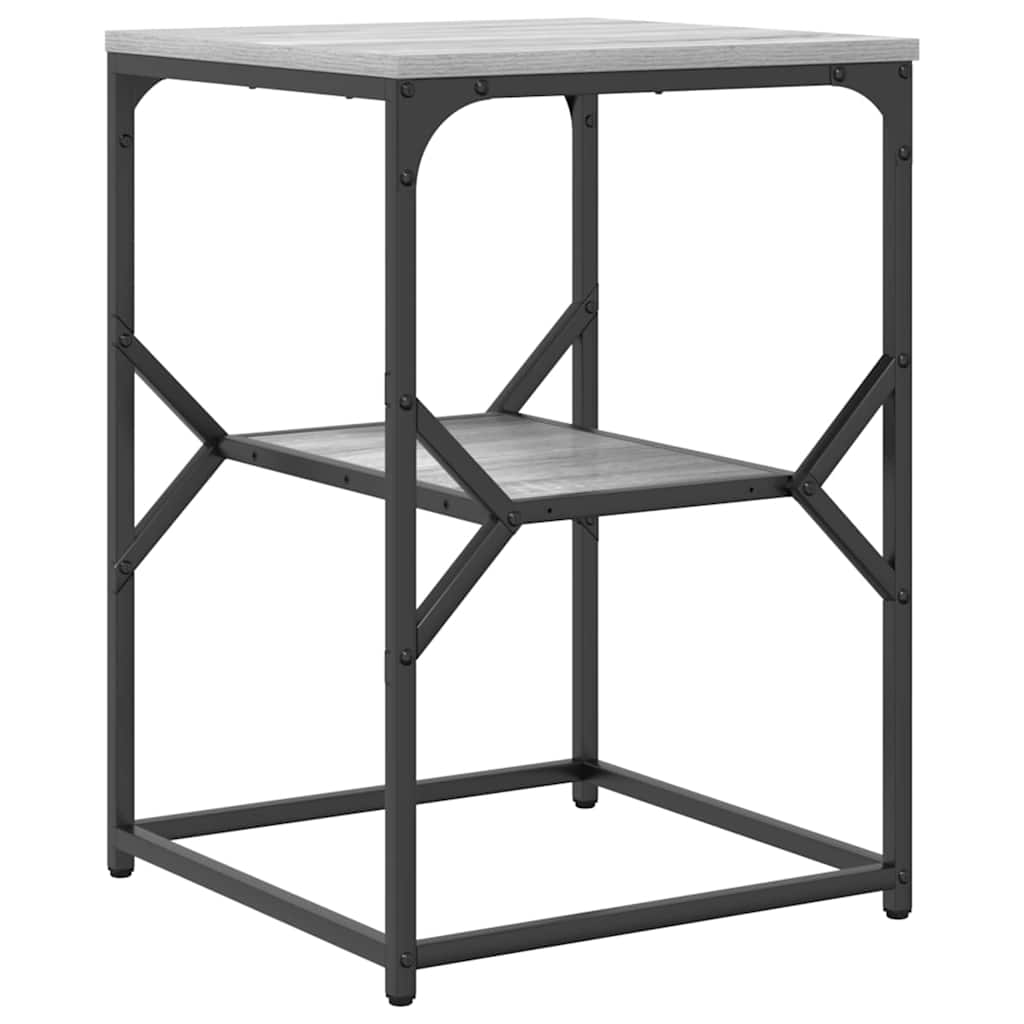 Mesa lateral cinza sonoma 41 x 40 x 60 cm