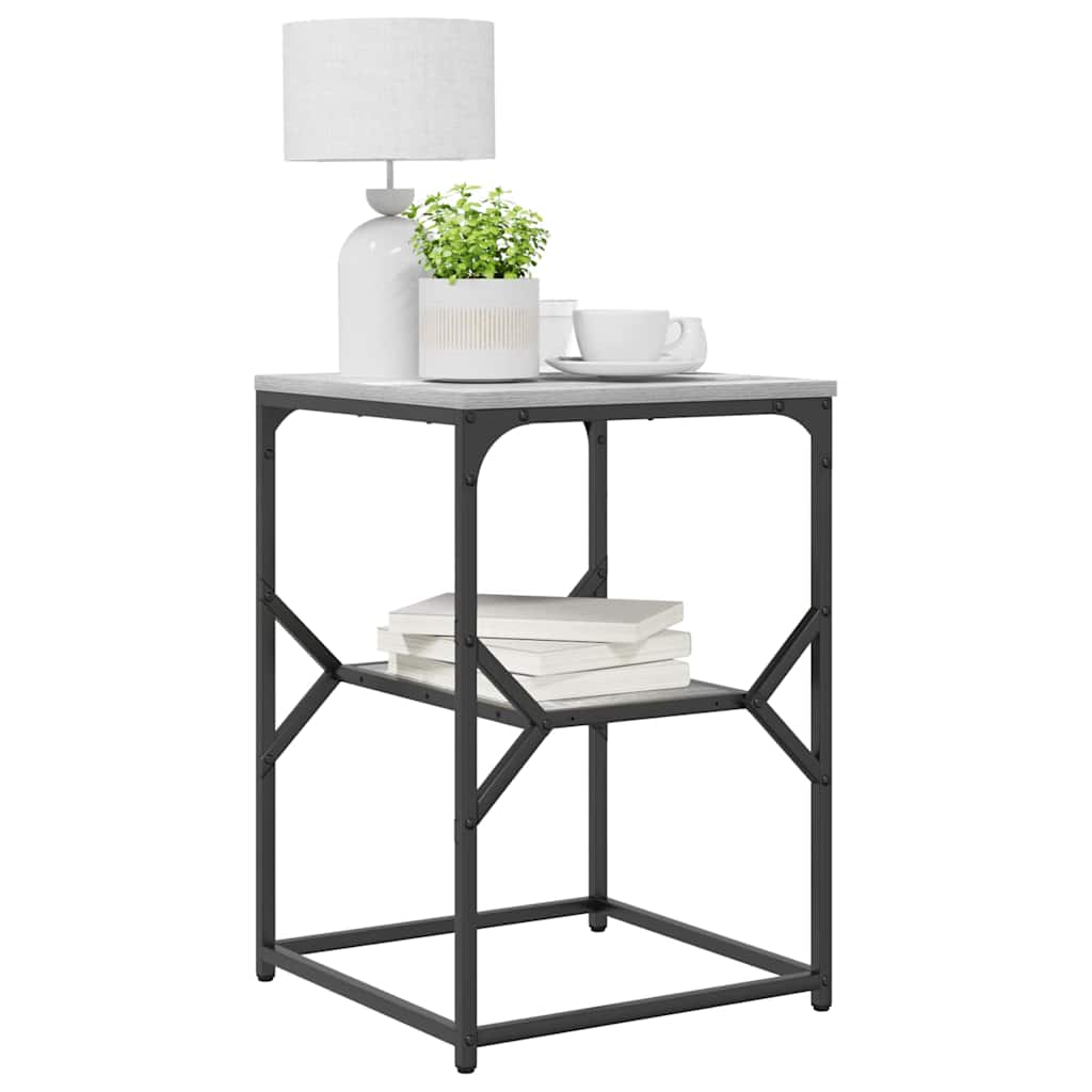 Mesa lateral cinza sonoma 41 x 40 x 60 cm