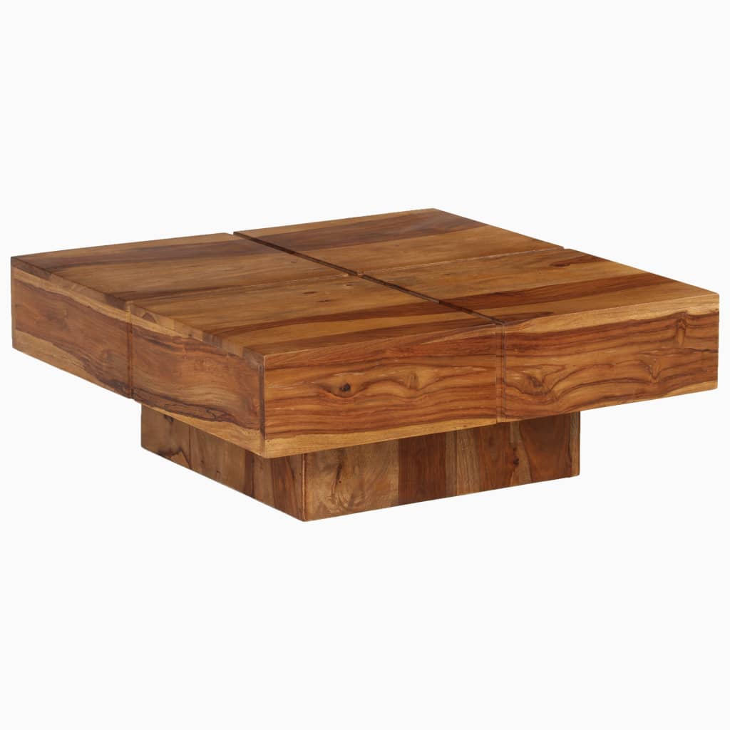 Mesa de centro 80x80x30 cm madeira de acácia maciça