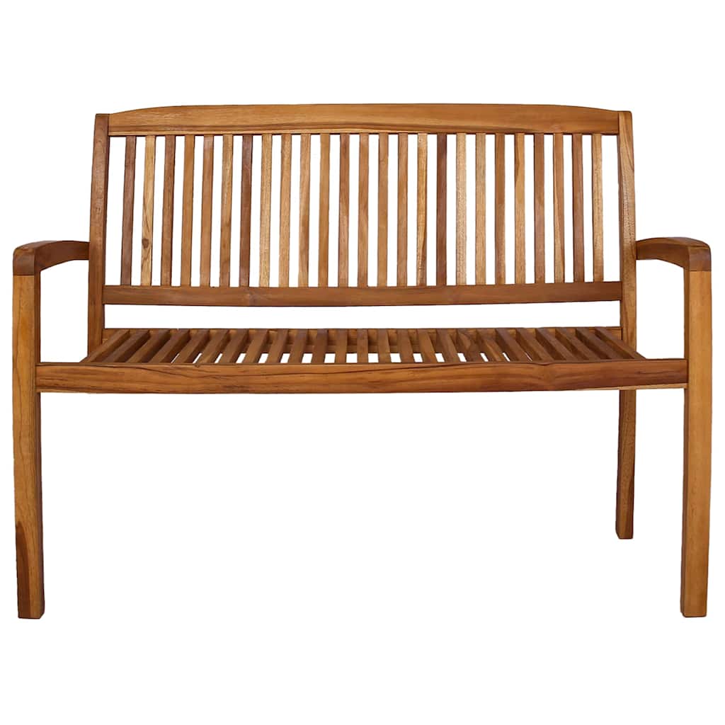 Bancos empilháveis jardim 2 lugares 120cm madeira teca maciça