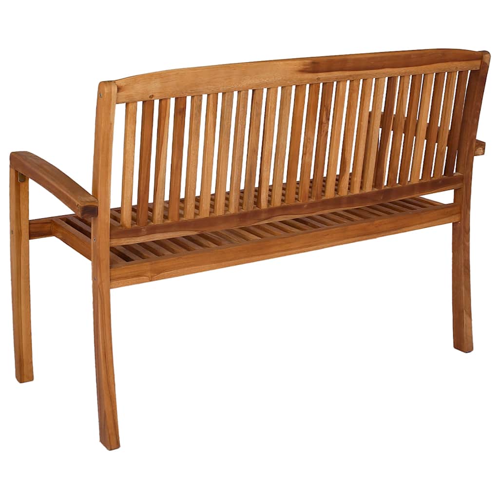 Bancos empilháveis jardim 2 lugares 120cm madeira teca maciça