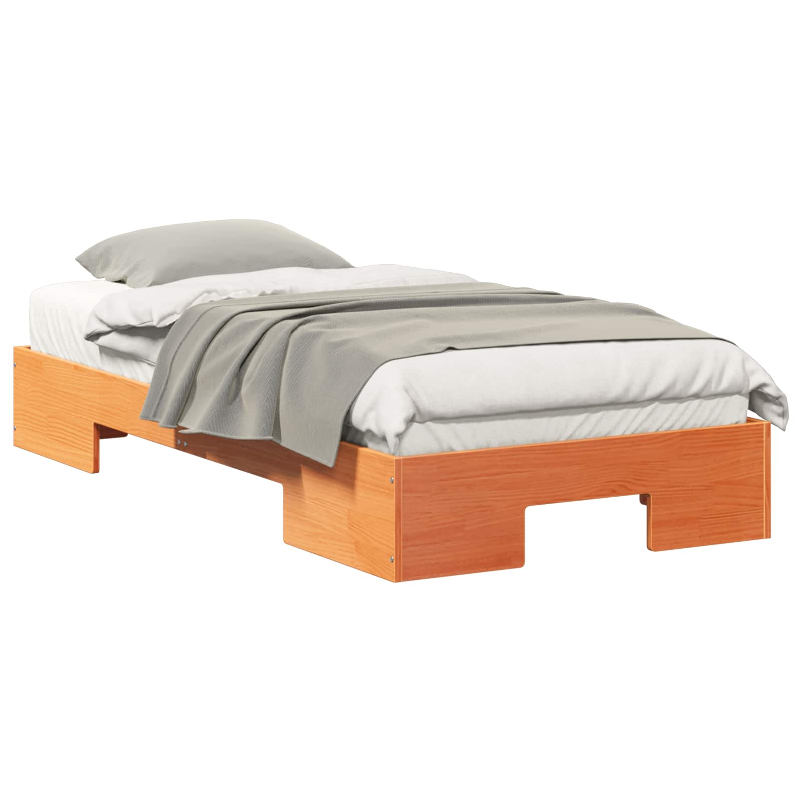Estrutura da cama castanho 90 x 190 cm