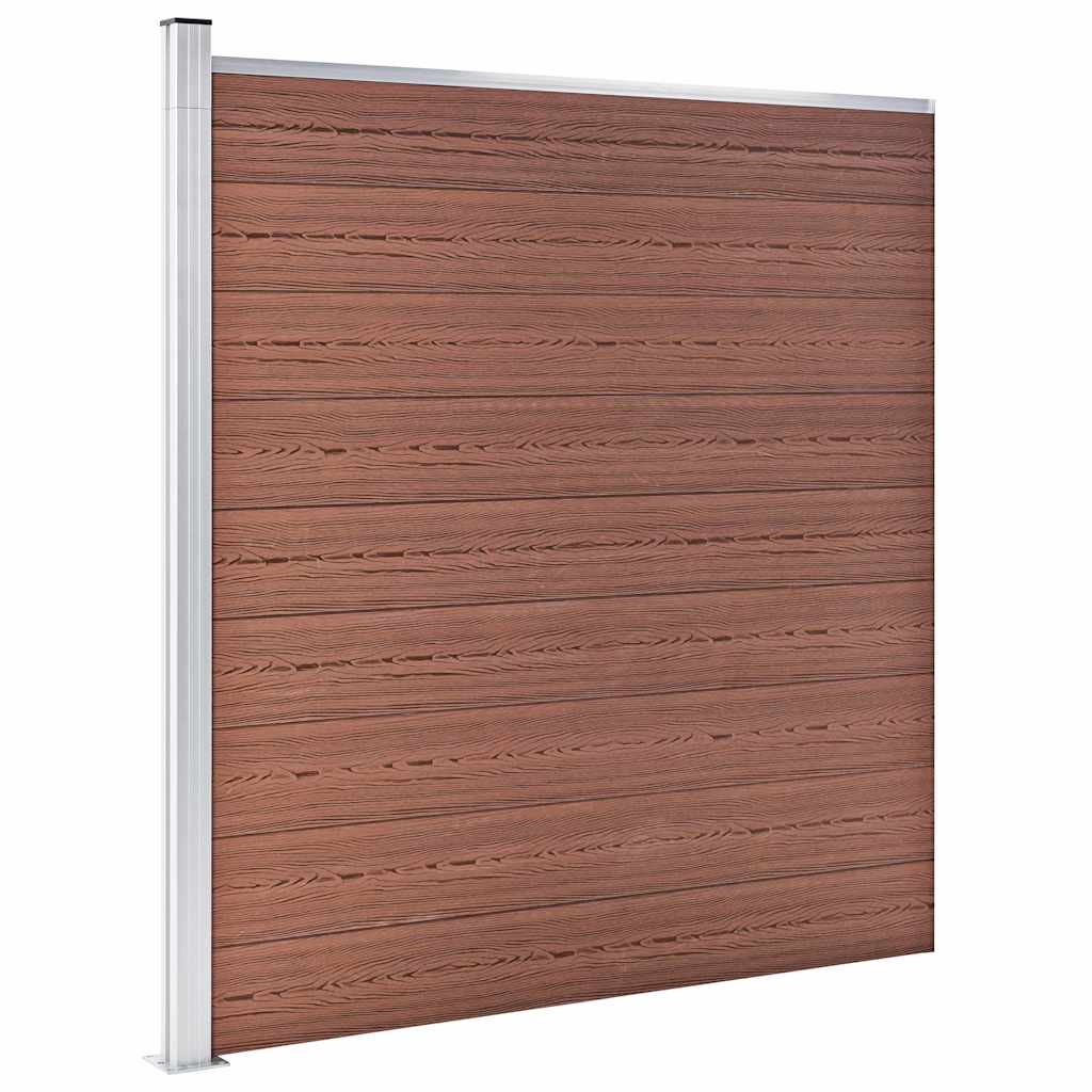 Painel de vedação para jardim 526x186 cm wpc castanho