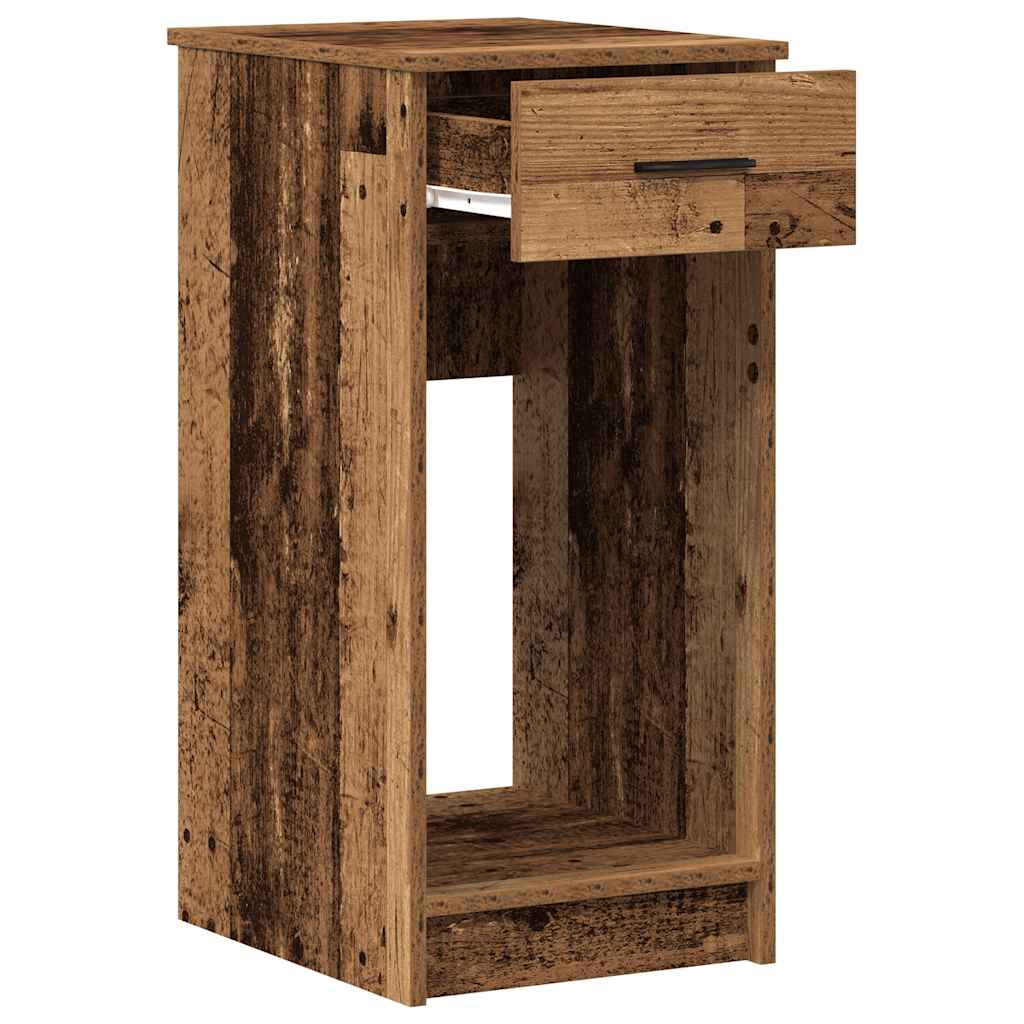 Suporte torre de computador com gaveta 35x45x77cm madeira velha