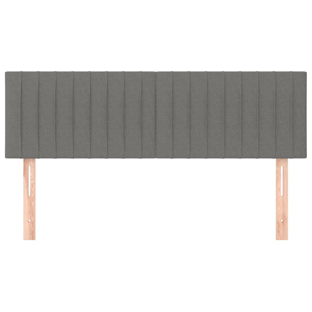 Cabeceiras cinzento-escuro 144x5x78/88 cm tecido