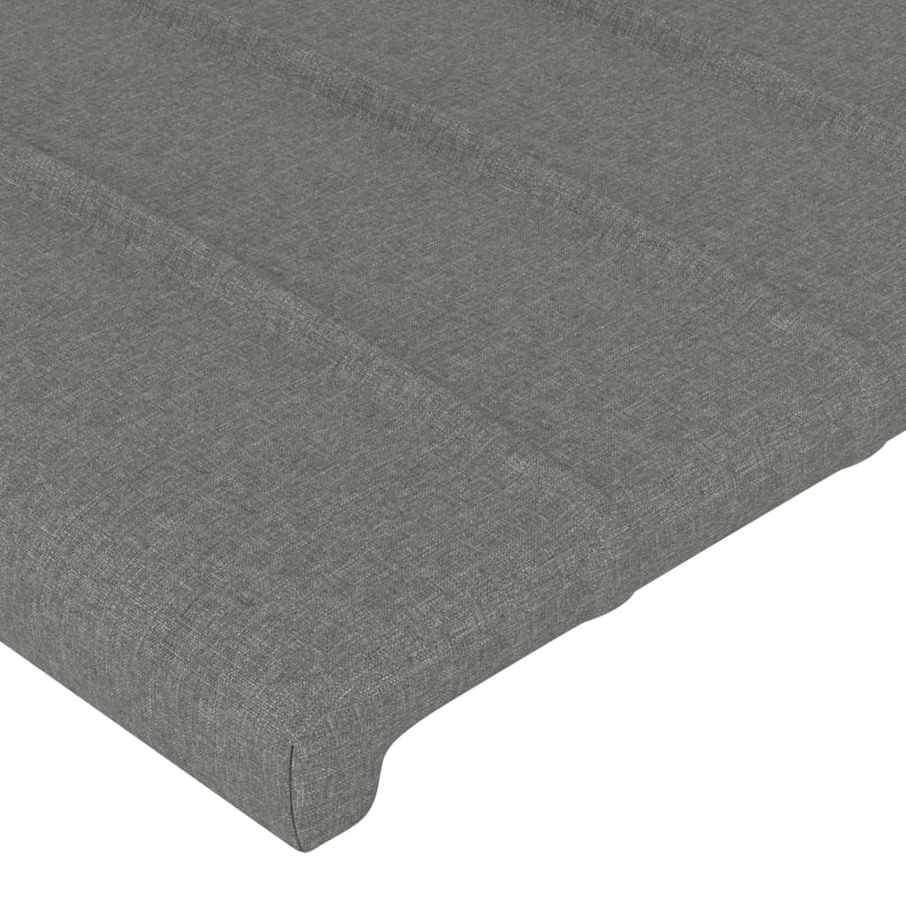 Cabeceiras cinzento-escuro 144x5x78/88 cm tecido