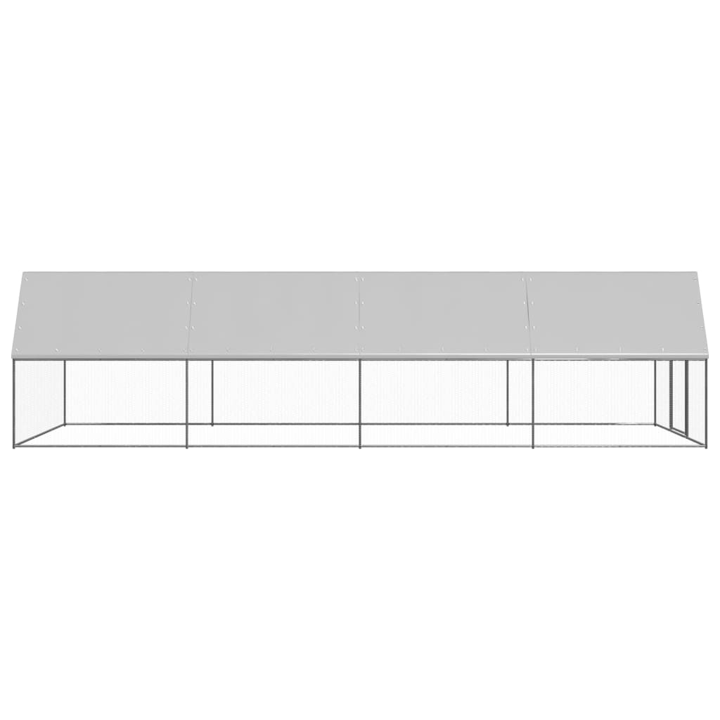 Galinheiro de exterior 3x8x2 m aço galvanizado