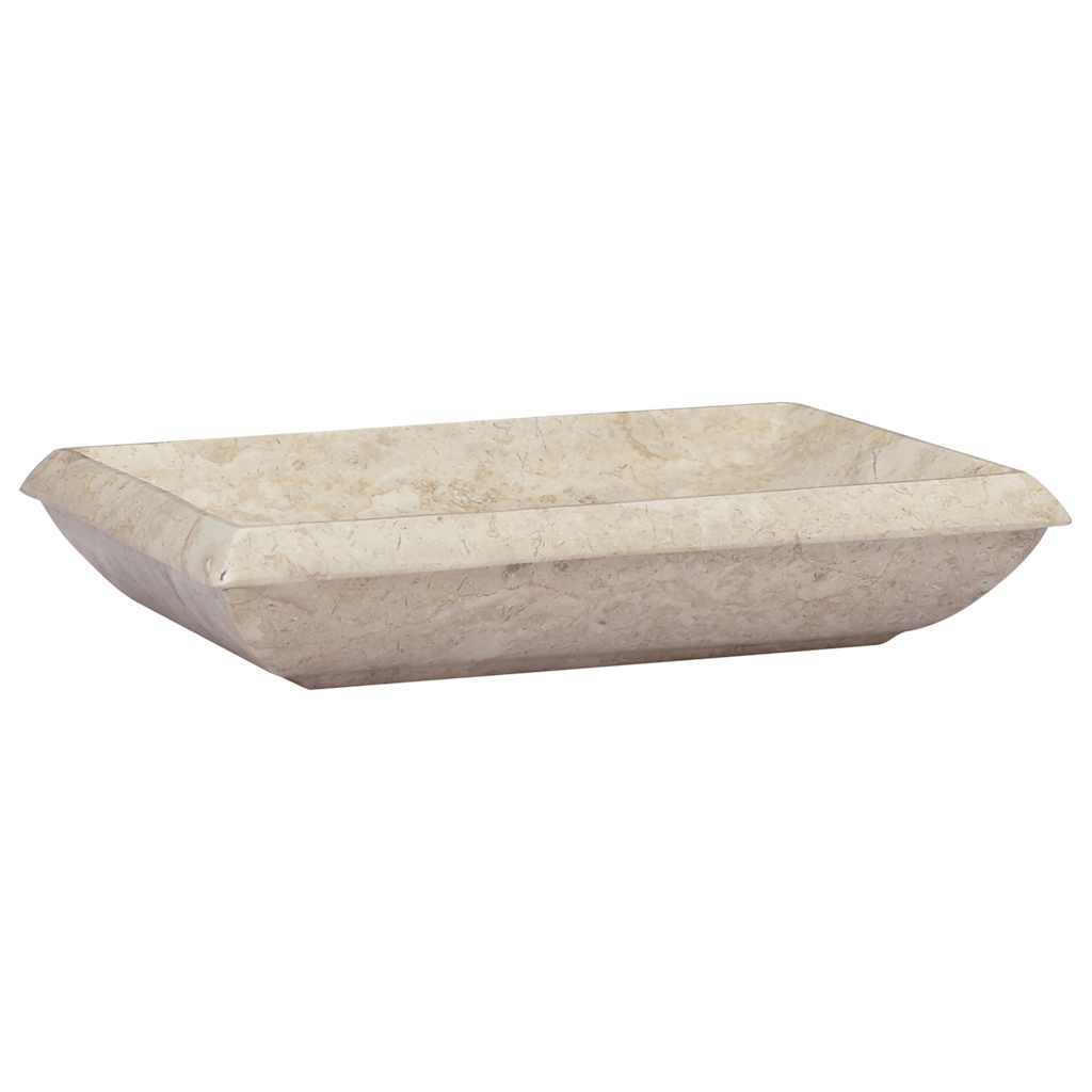 Lavatório 50x35x10 cm mármore cor creme