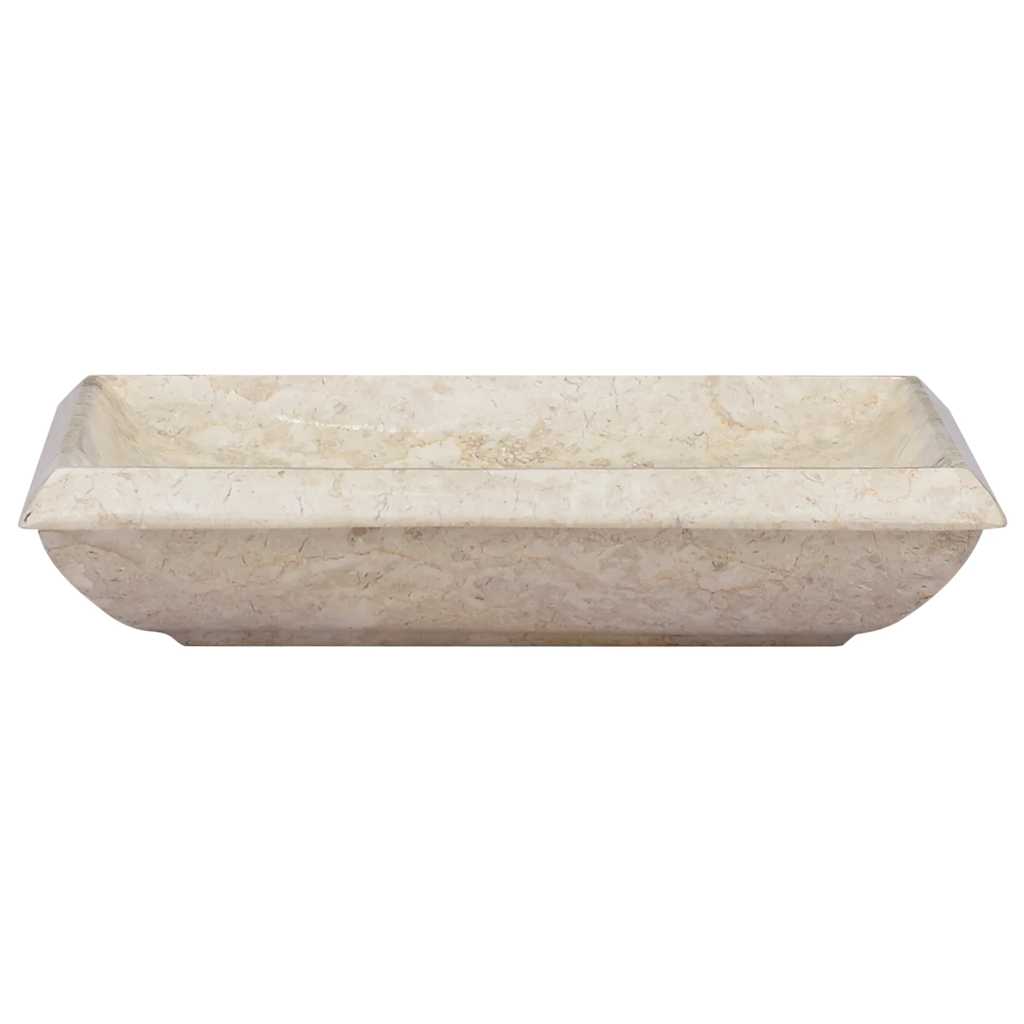 Lavatório 50x35x10 cm mármore cor creme