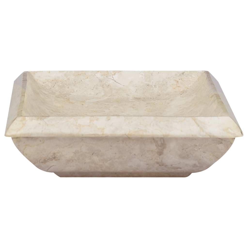 Lavatório 50x35x10 cm mármore cor creme