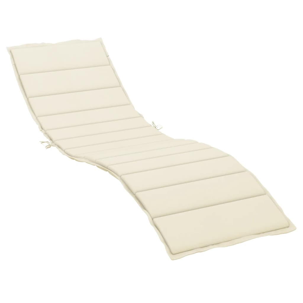 Almofadão p/ espreguiçadeira 200x60x3 cm tecido oxford creme