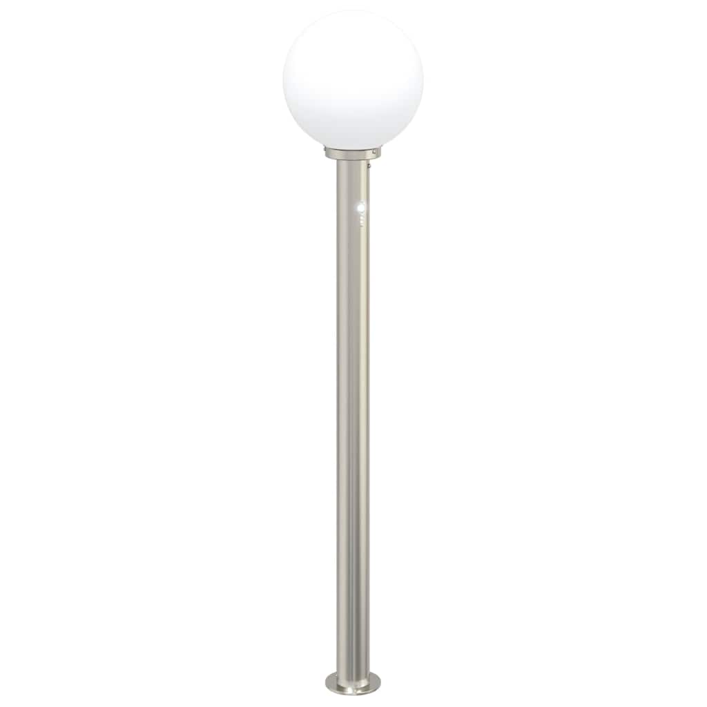 Luminárias de balizamento com sensor, 3 unidades, 120 cm, aço inoxidável, IP44