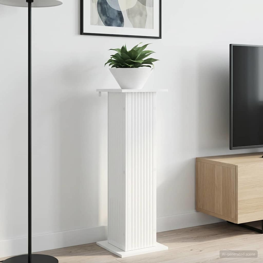 Suporte para plantas 2 unid. branco brilhante