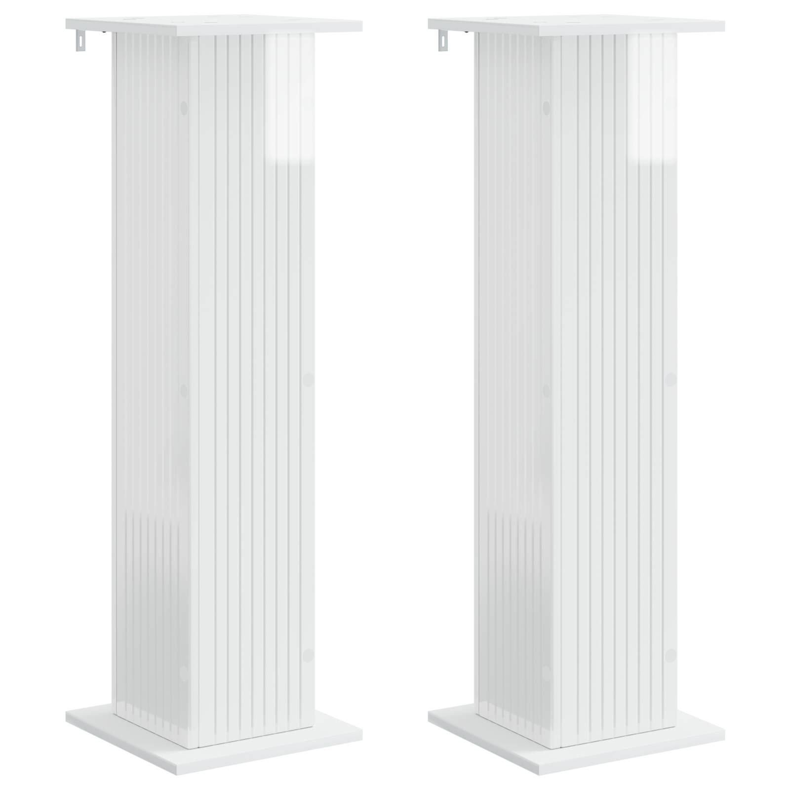 Suporte para plantas 2 unid. branco brilhante