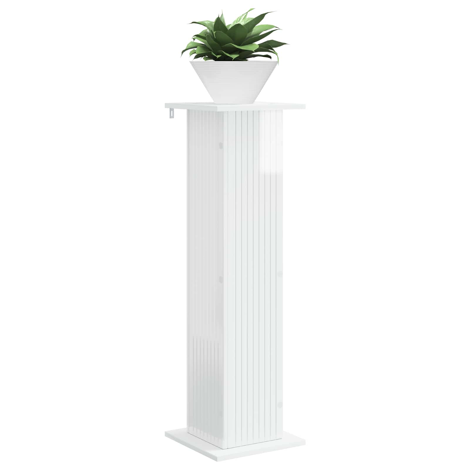 Suporte para plantas 2 unid. branco brilhante