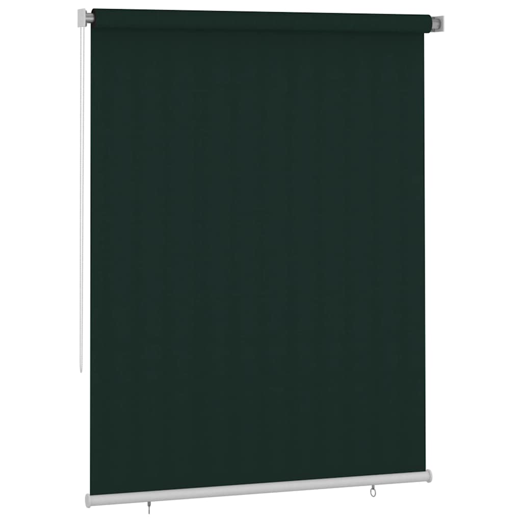 Estore de rolo para exterior 185 (l) x 230 (a) cm verde-escuro HDPE