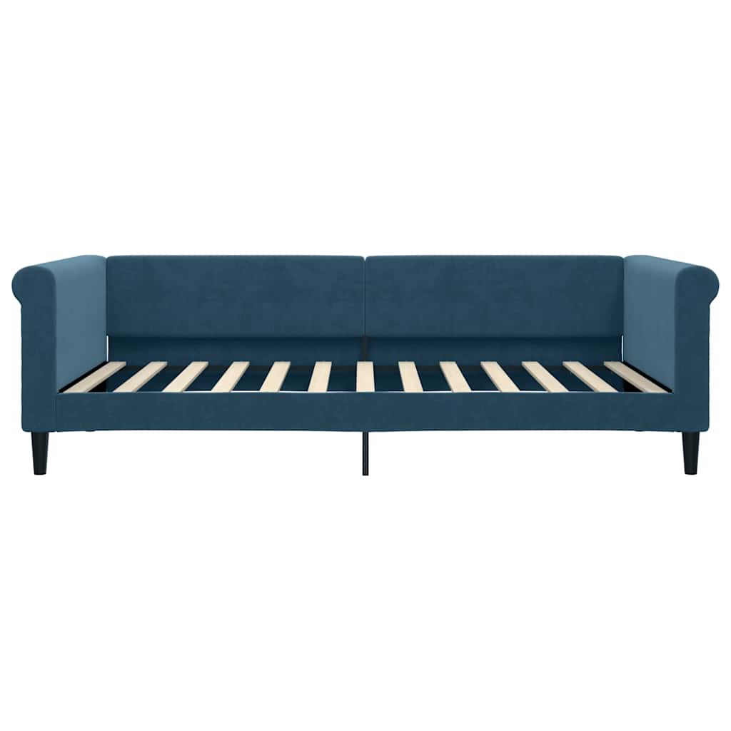 Sofá-cama 100x200 cm veludo azul