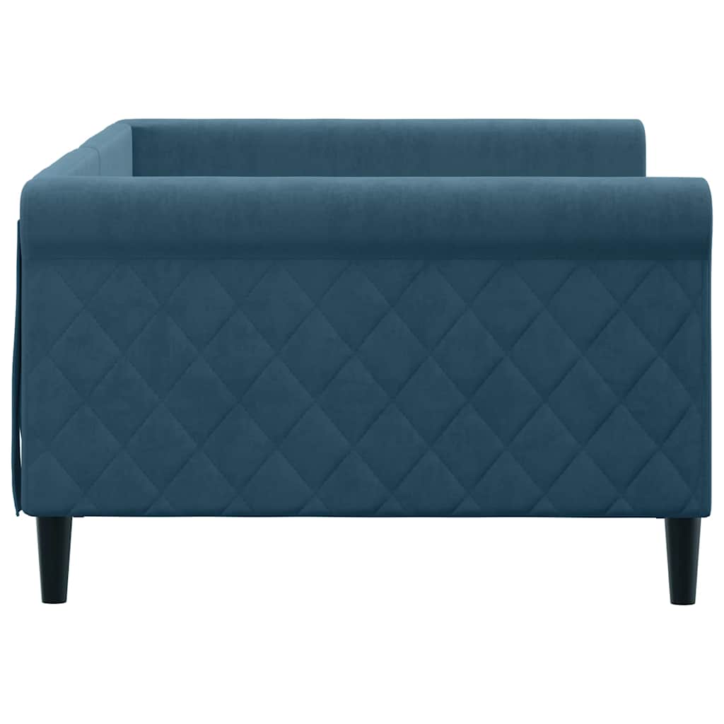 Sofá-cama 100x200 cm veludo azul