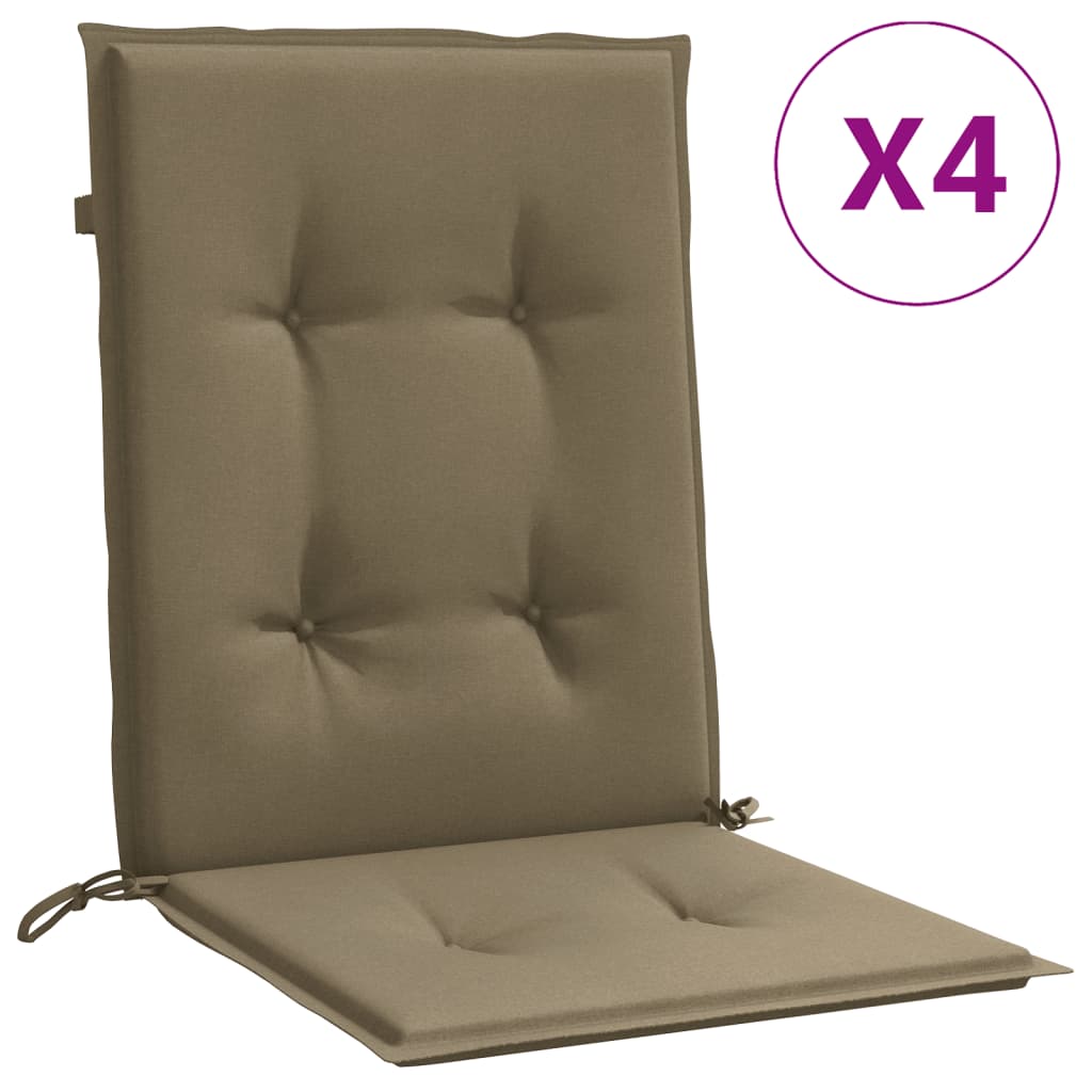 Almofadões lombares p/cadeiras 4pcs 100x50x4 cm mesclado tecido