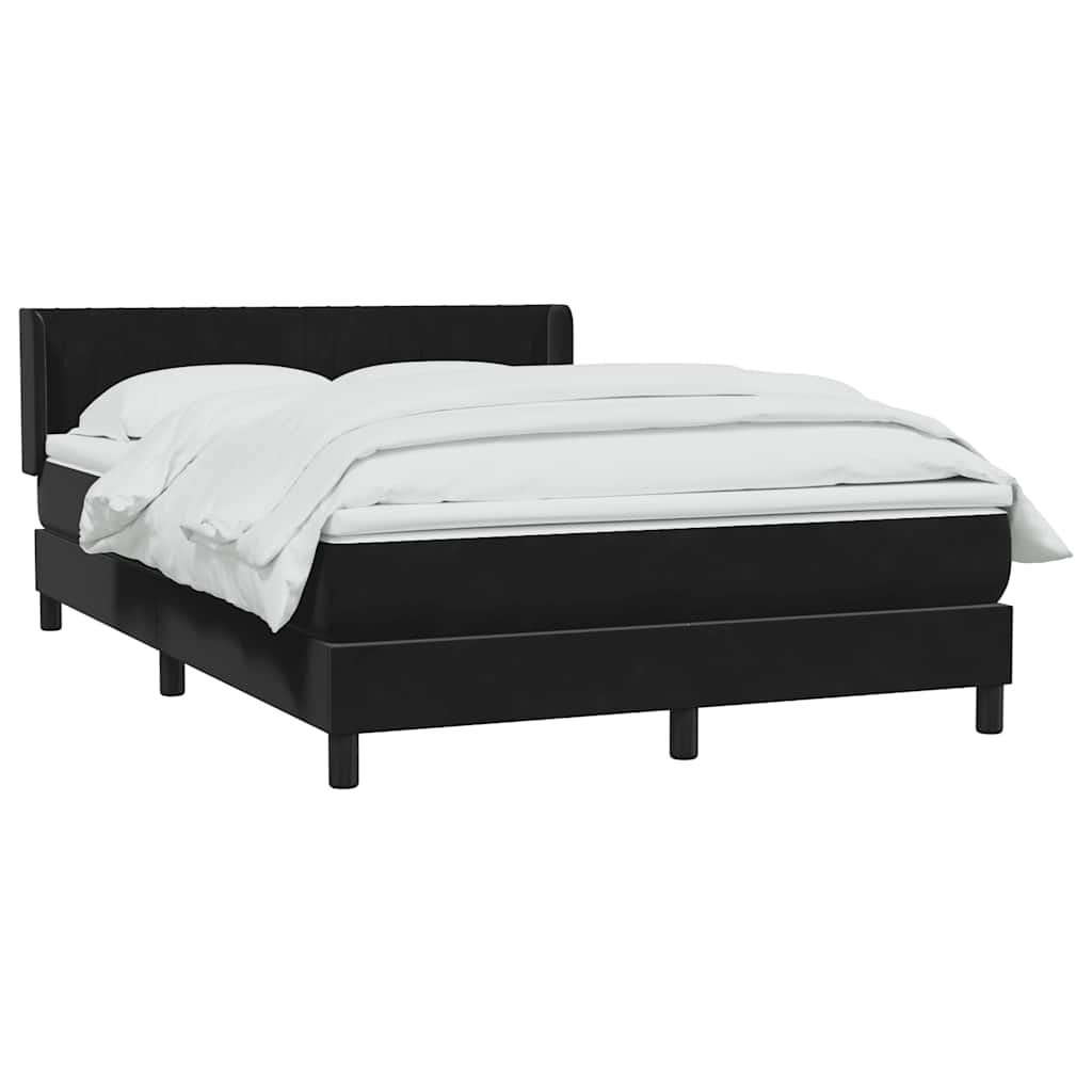 Cama com molas/colchão 160x210 cm veludo preto