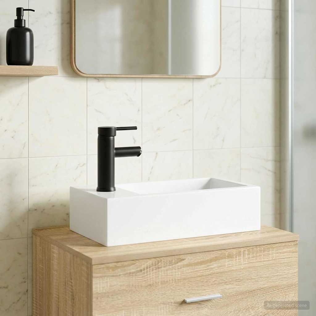 Cubículo de banheiro preto fosco 45,5 x 25,5 x 13 cm metal