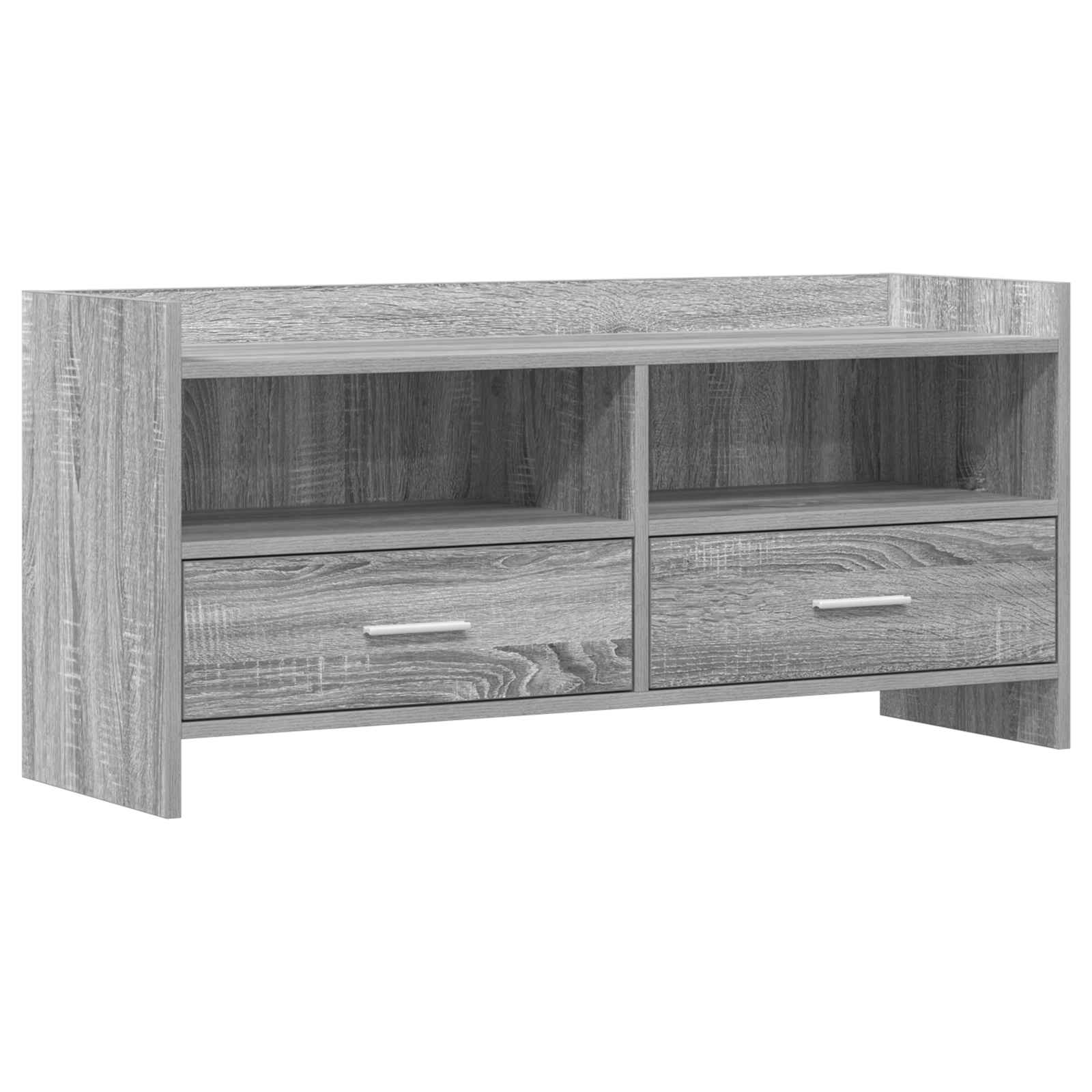 Gabinete para TV 100 x 33 x 47 cm sonoma cinzento