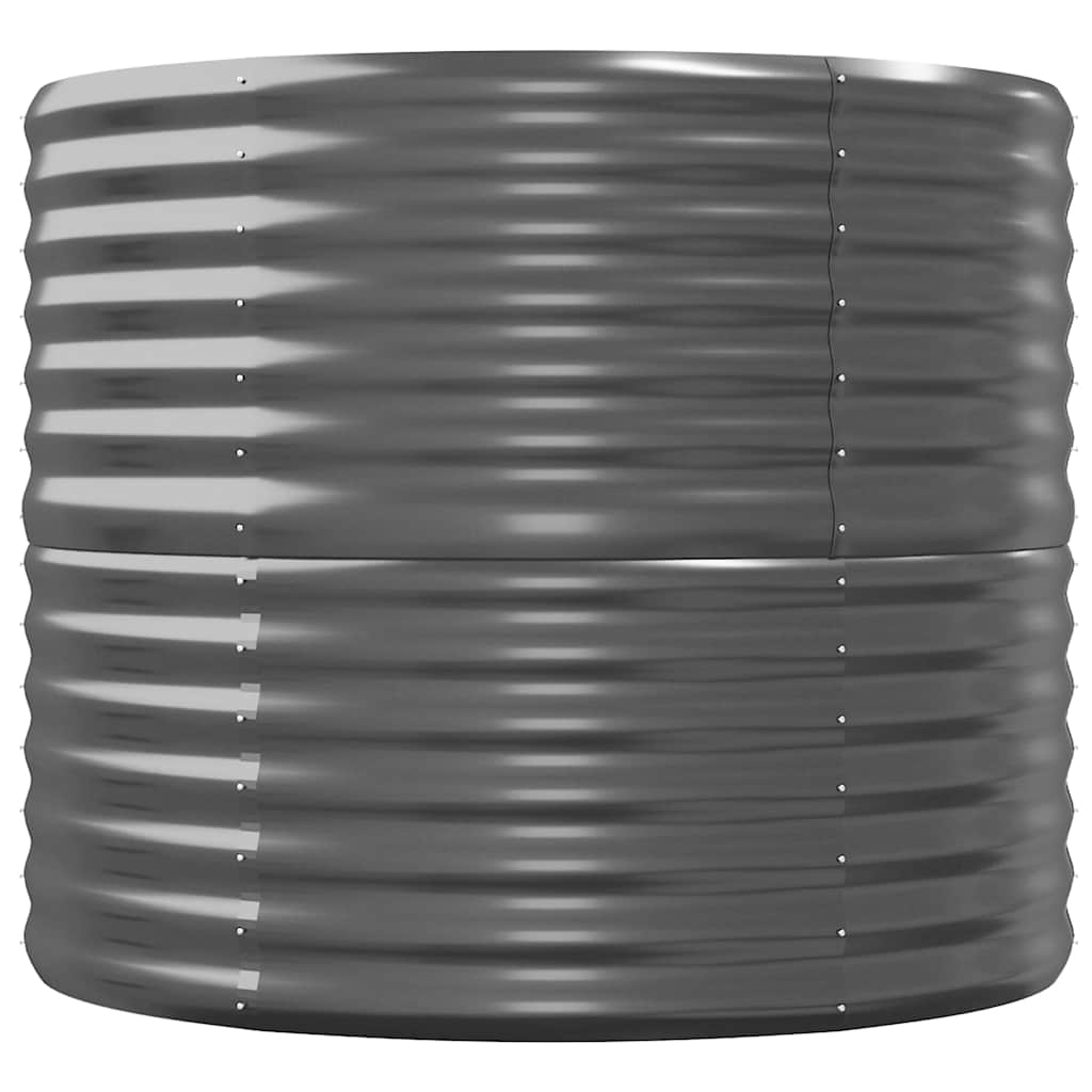 Canteiro elevado jardim 152x80x68 aço galvanizado antracite