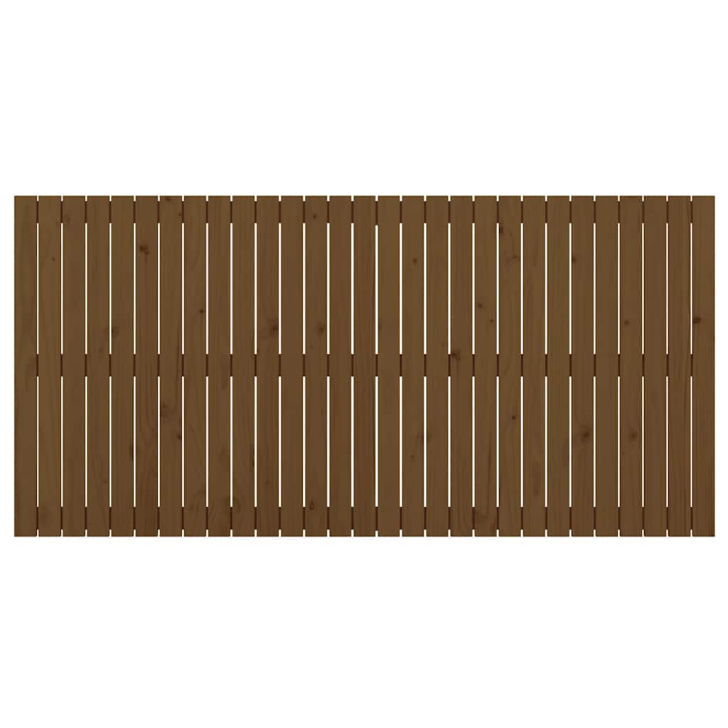 Cabeceira de parede 185x3x90 cm pinho maciço castanho-mel