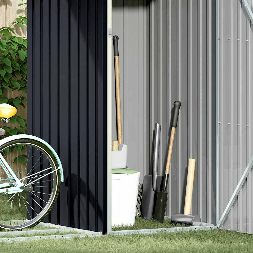 Abrigo de lenha jardim 245x98x159cm aço galvanizado antracite