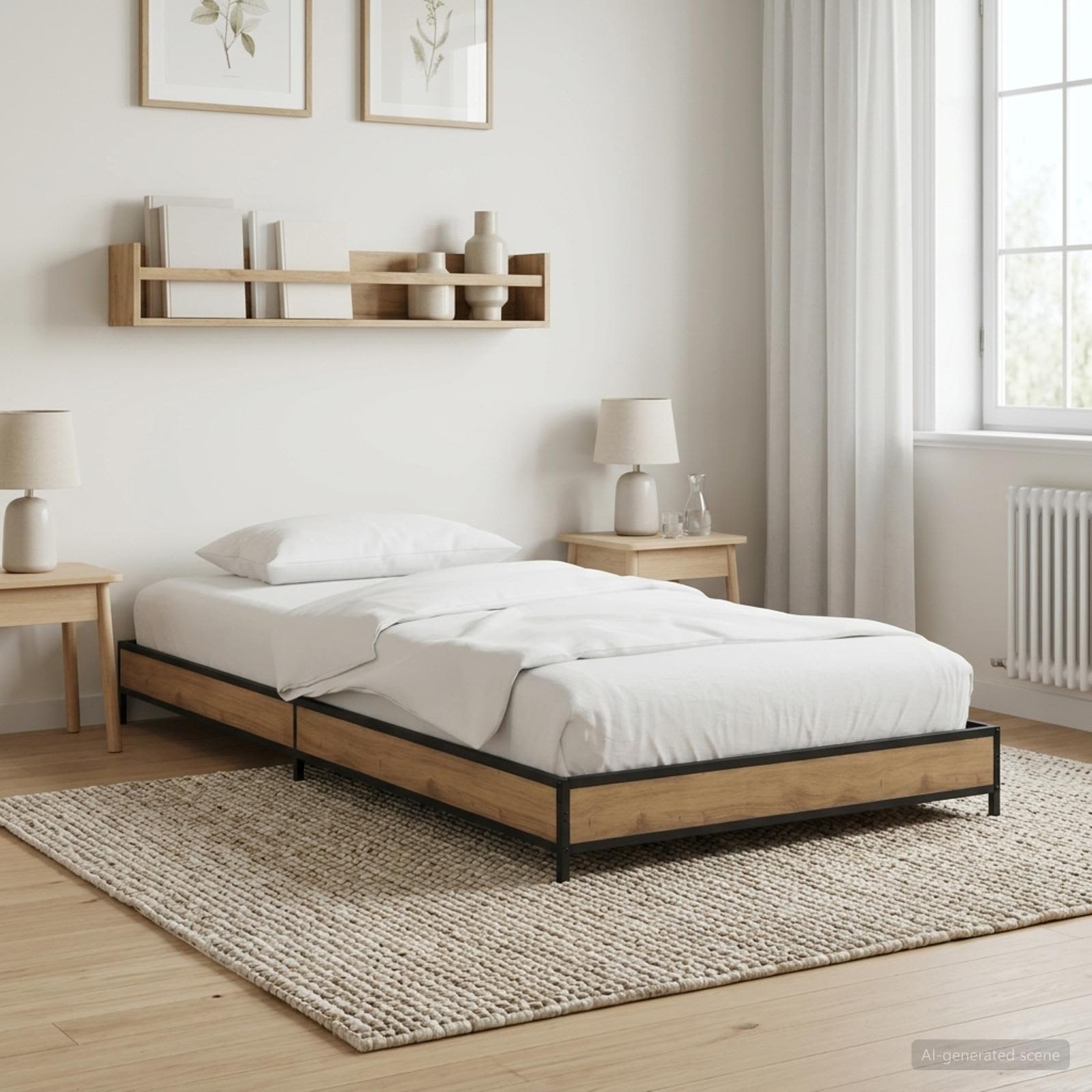 Estrutura da cama carvalho arttisan 80 x 200 cm