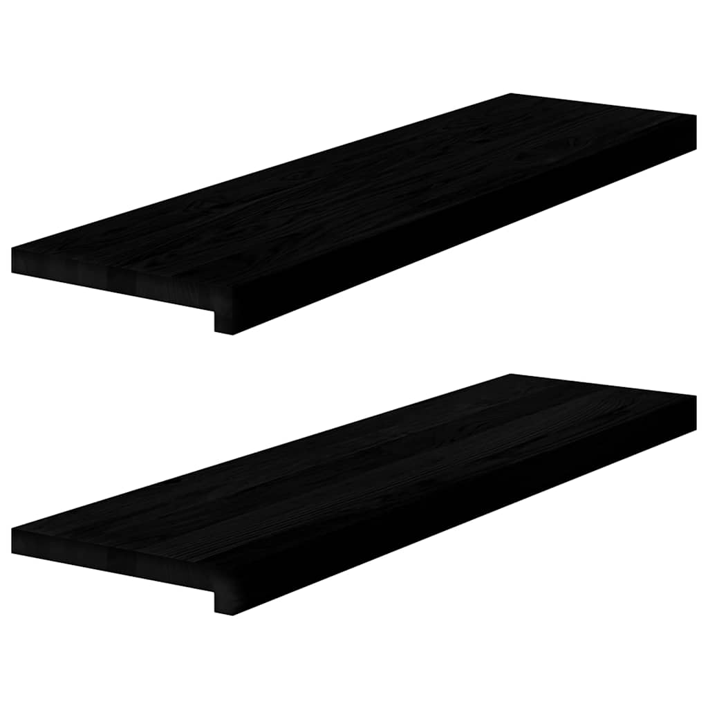Soleiras da janela 2 pcs 90x25x2 cm carvalho castanho-preto