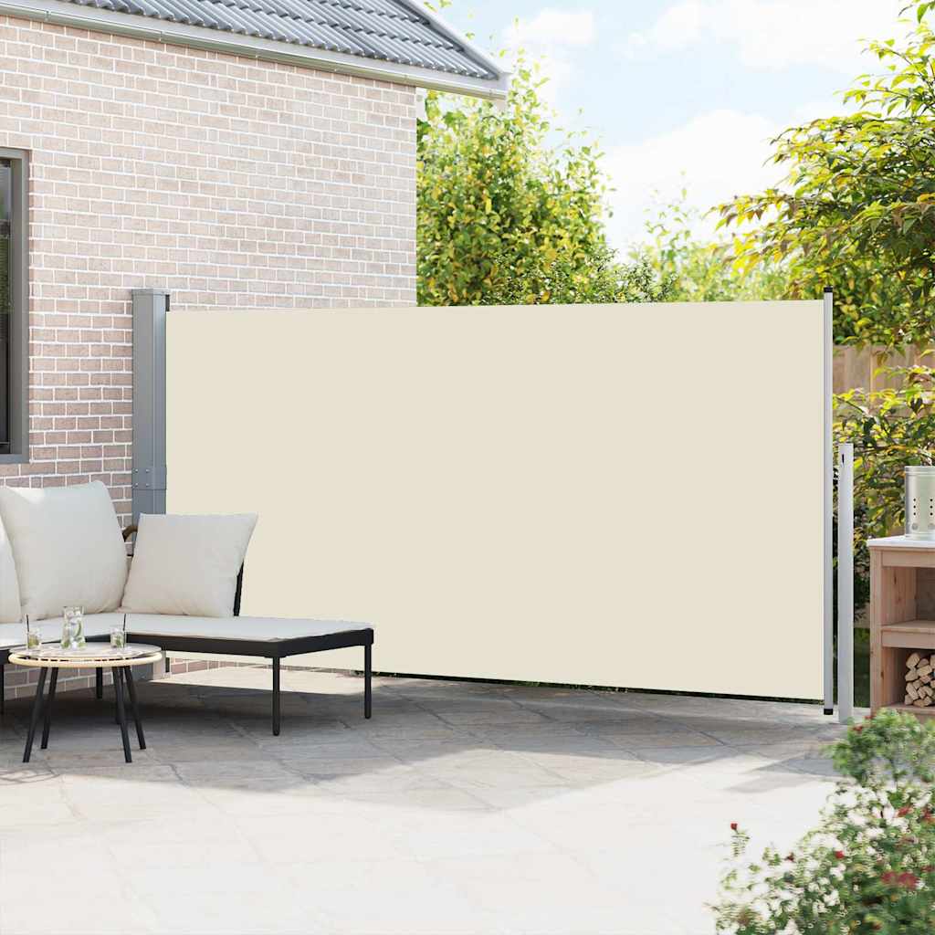 Toldo lateral retrátil 160 x 500 cm cor creme