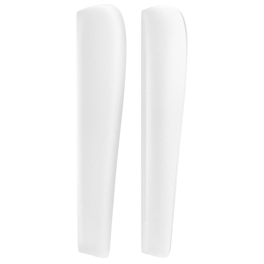 Cabeceira cama c/ abas couro artificial 83x23x118/128 cm branco