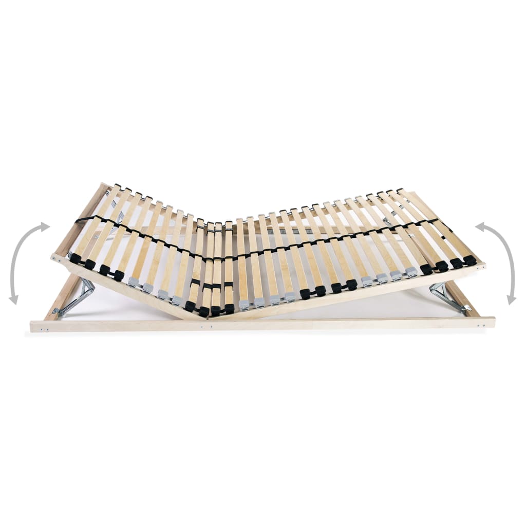 Estrados de ripas 2 pcs com 28 ripas 7 zonas 90x200 cm