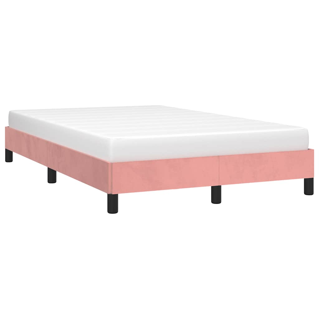 Estrutura de cama sem colchão 120x190 cm veludo rosa