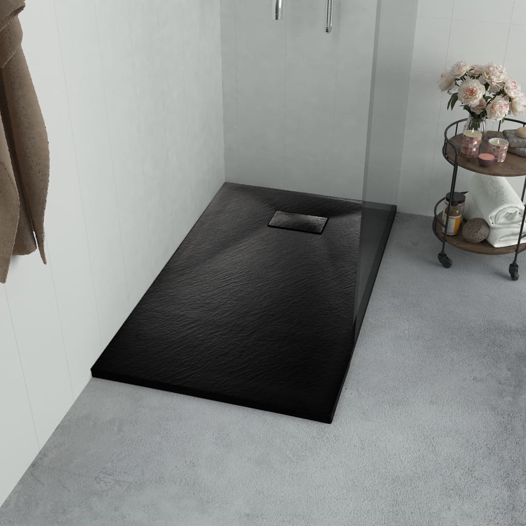 Base de chuveiro smc 80x80 cm preto