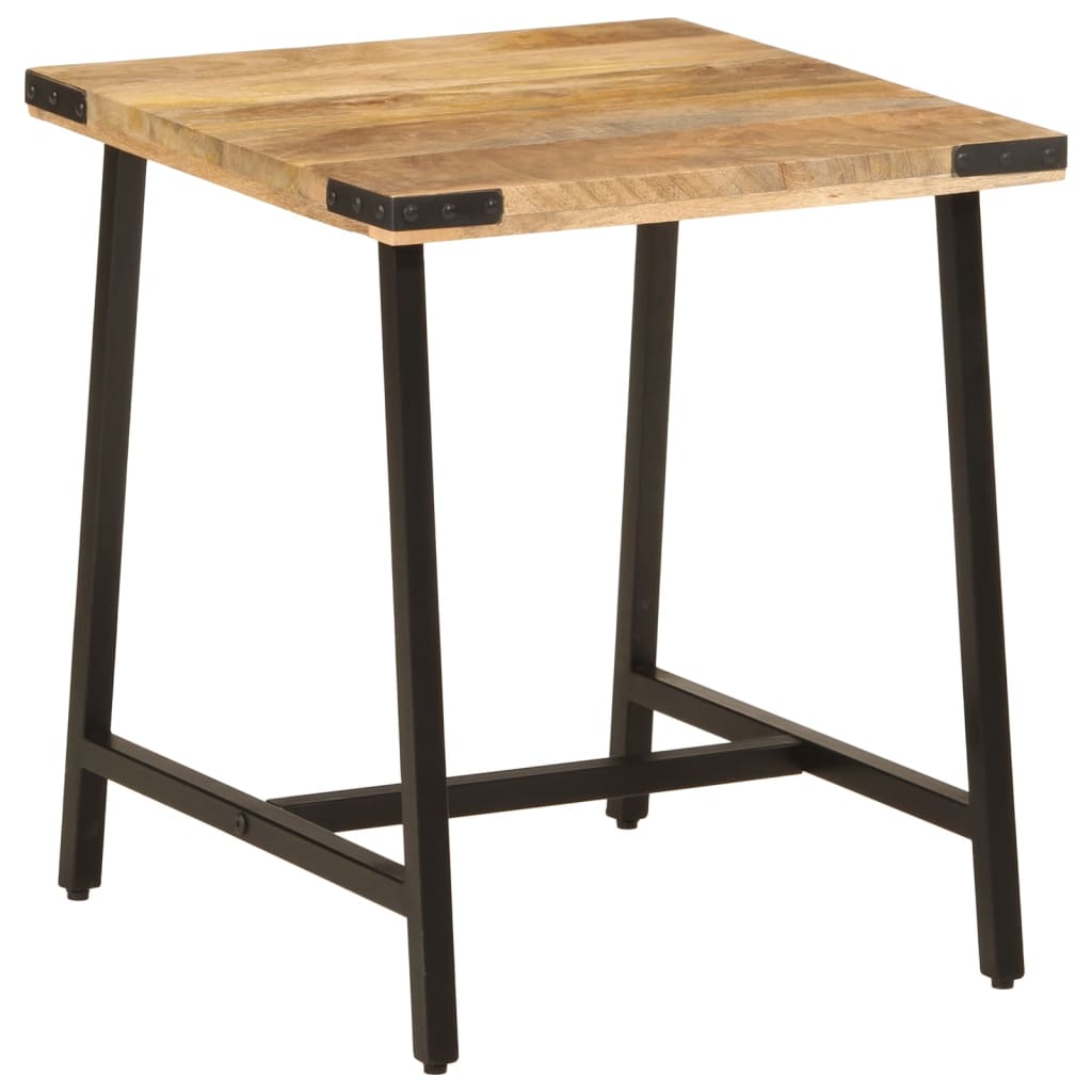 Mesa de apoio 45x45x50 cm madeira de mangueira maciça/ferro