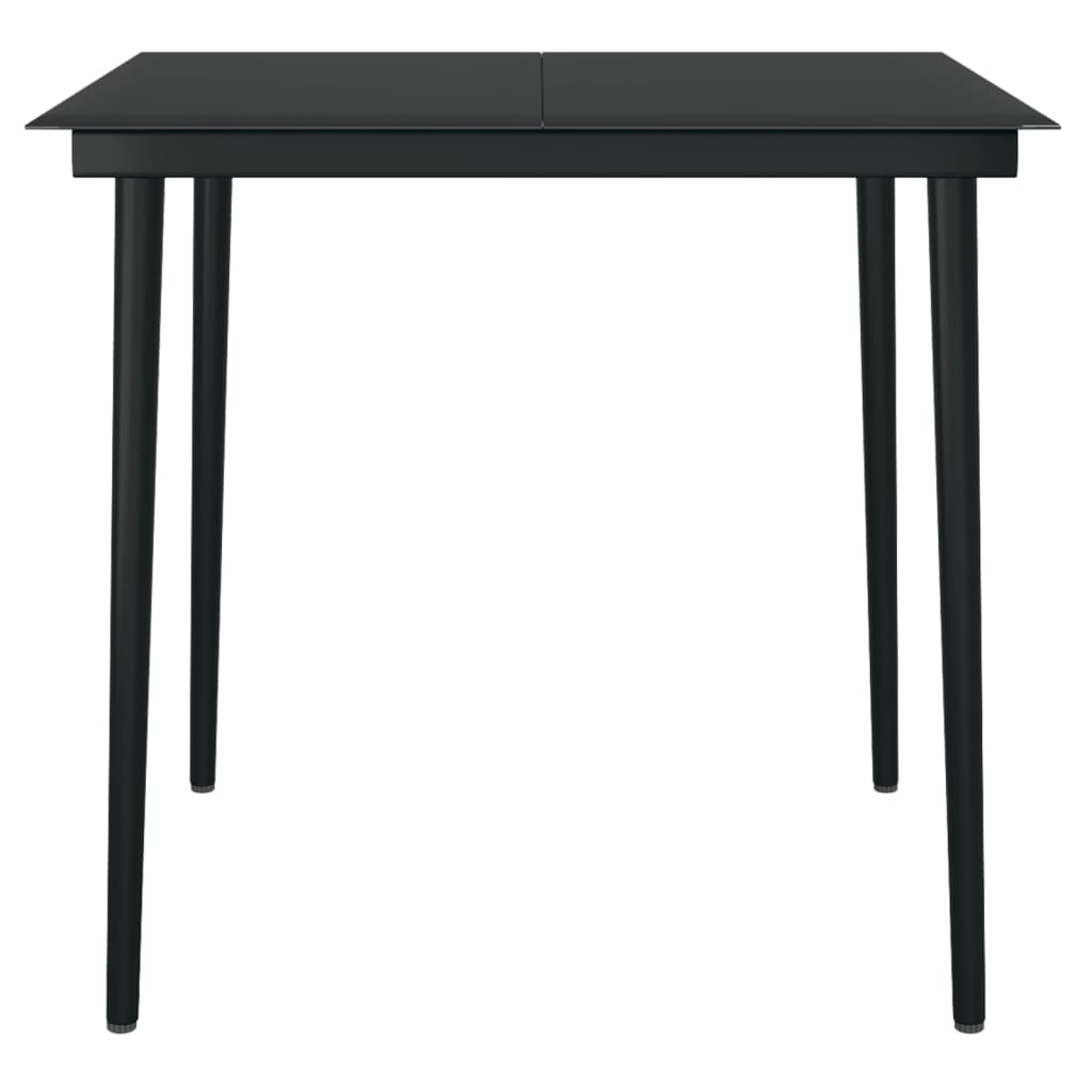 5 Pcs conjunto de jantar para jardim preto